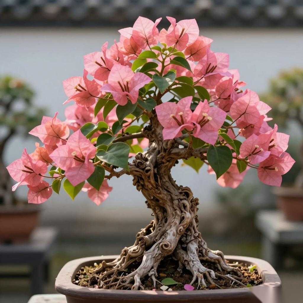 三角梅盆景养成诀窍，1 年变老桩，四季开成大花球(图3)