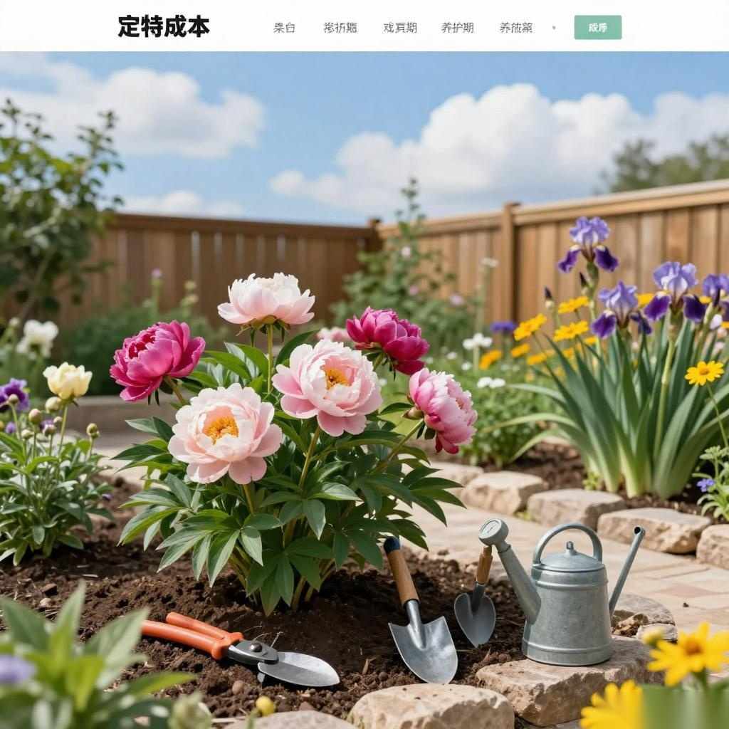庭院地栽花卉选型指南｜芍药牡丹与鸢尾金鸡菊对比分析(图2)