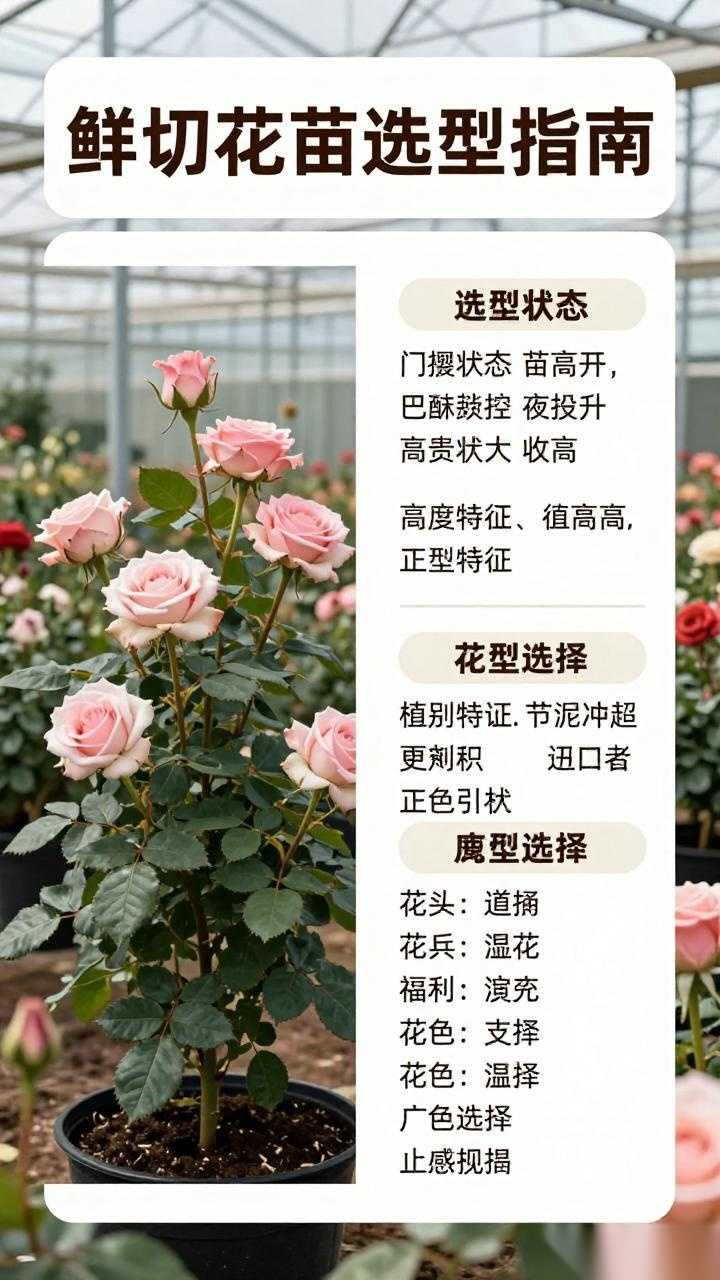 鲜切花苗圃选型指南：如何选择合适的玫瑰花品种与栽培参数｜鲜切花种植全攻略(图2)
