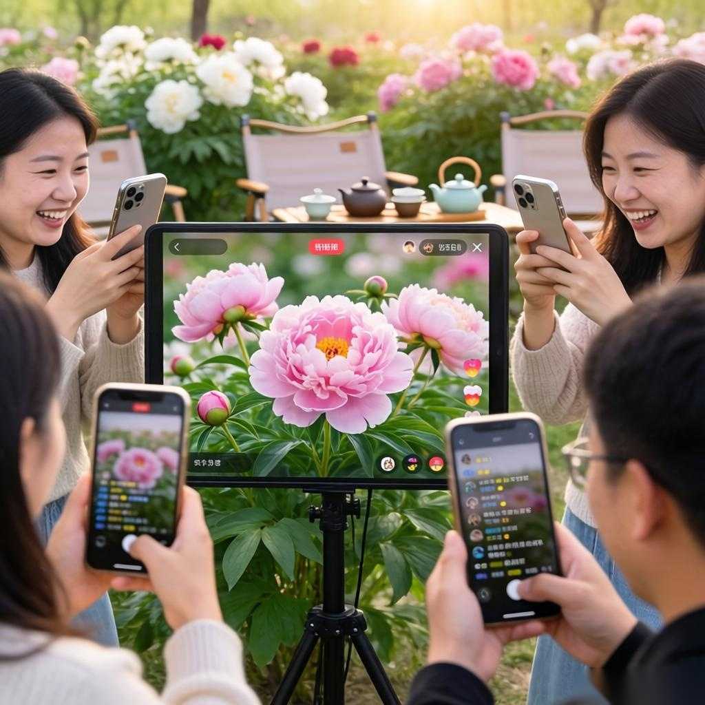 电商直播助力芍药文化传播：菏泽芍药花朝节新场景(图2)