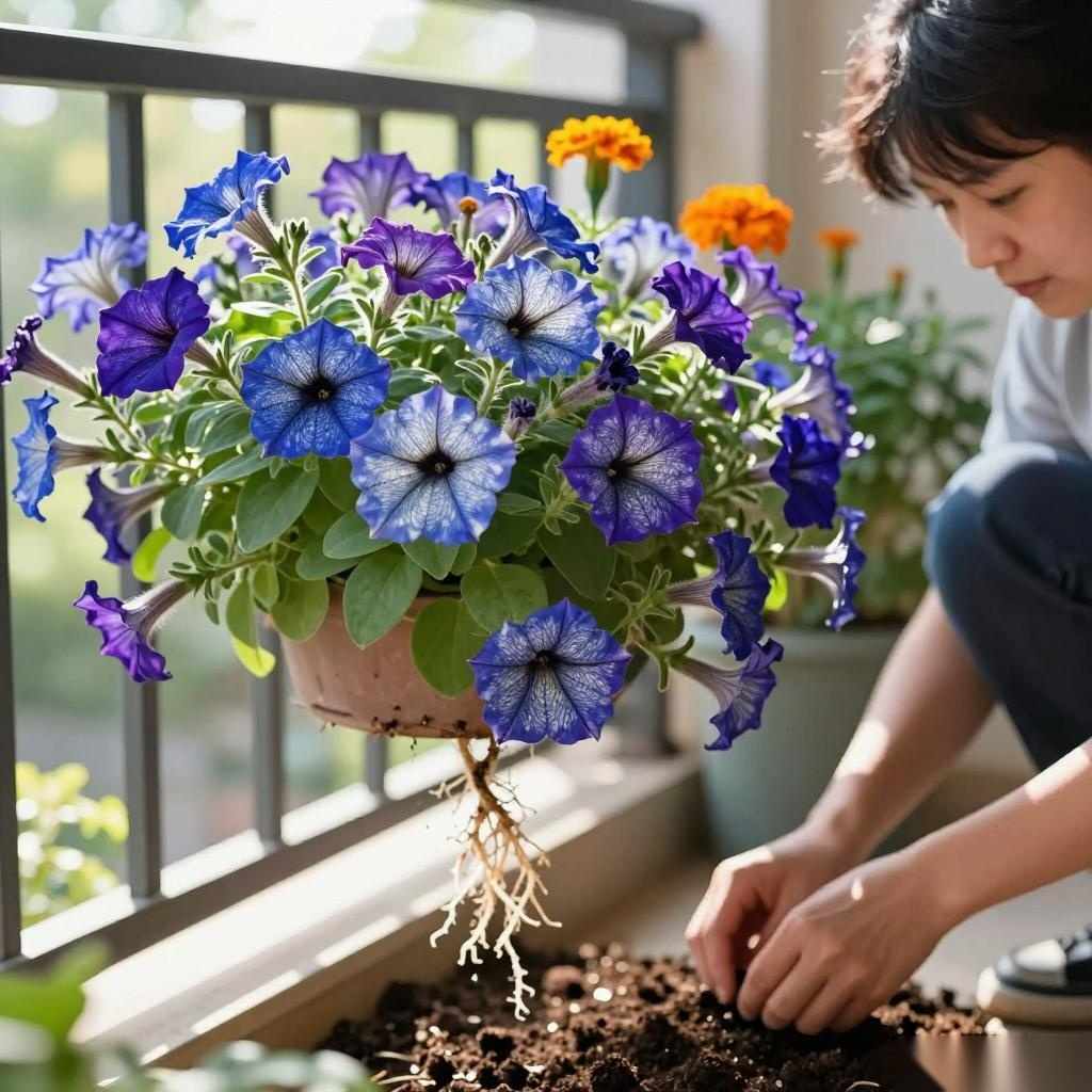 矮牵牛阳台开花瀑布选型指南｜实用养护技巧(图3)