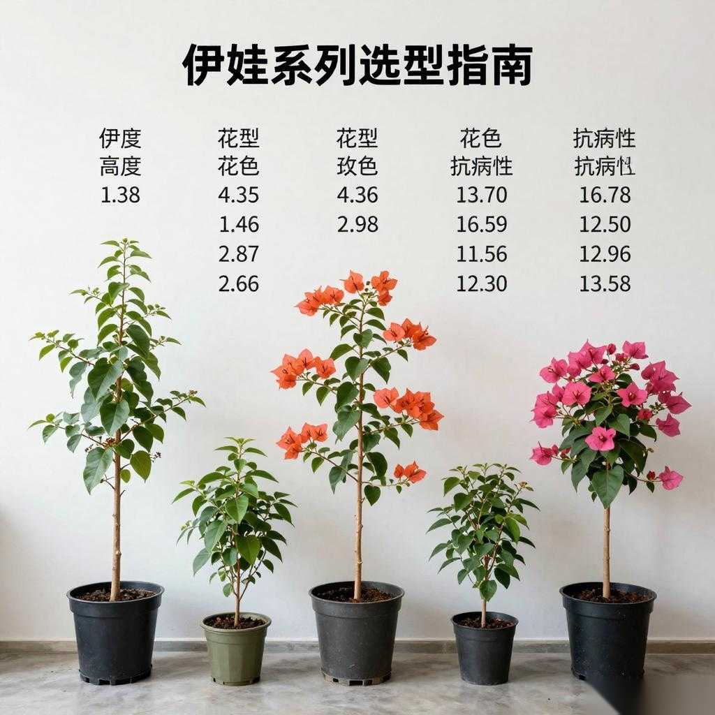 三角梅苗圃选型指南：伊娃系列品种参数对比与网红经济分析全攻略(图1)