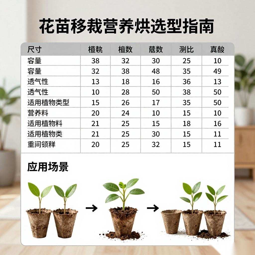 花苗移栽营养钵选型指南：参数对比与应用实践全攻略(图2)