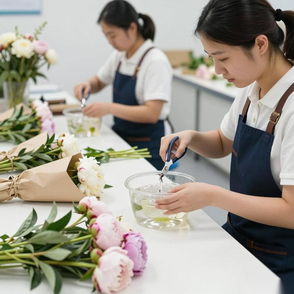 菏泽芍药鲜切花产业:采后处理与维护保养的关键环节全攻略(图2) 菏泽芍药鲜切花产业:采后处理与维护保养的关键环节全攻略(图2)