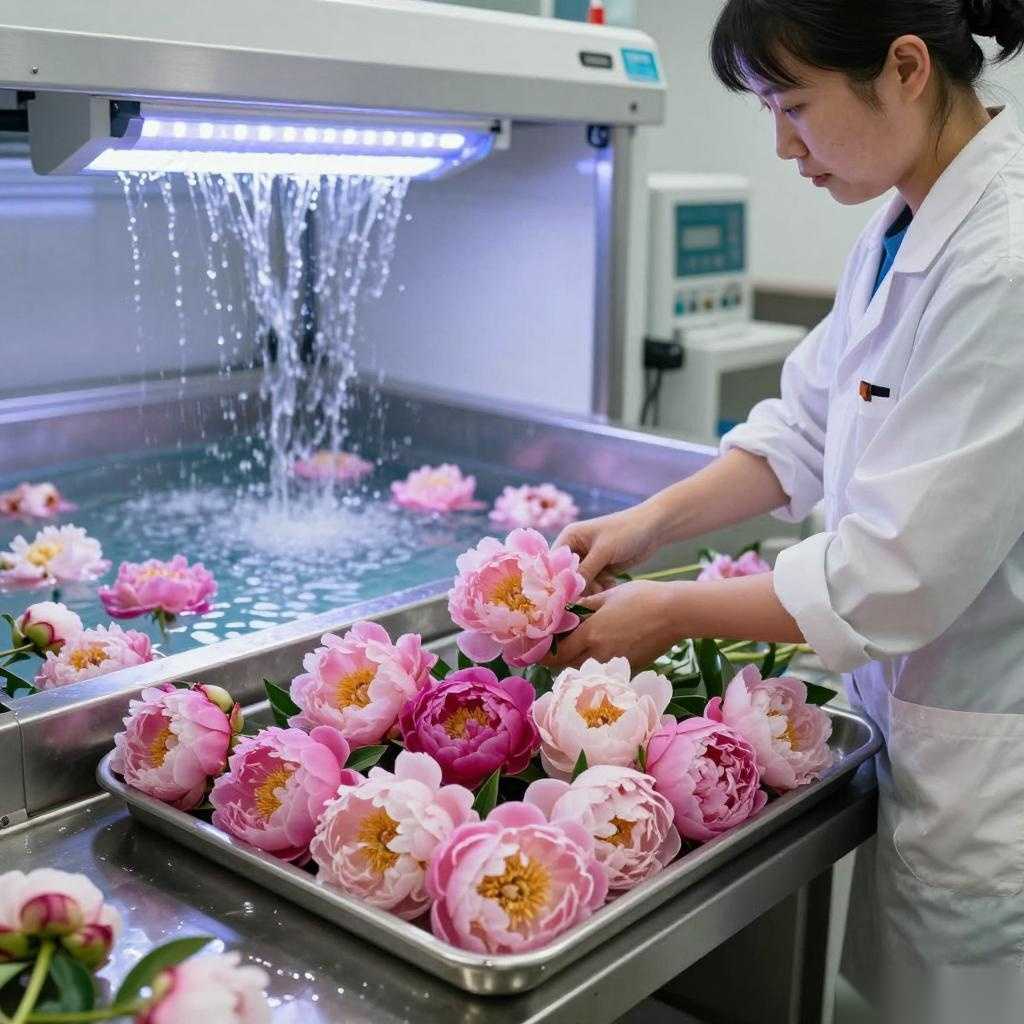 菏泽芍药鲜切花标准化处理流程与设备操作指南｜鲜切花处理全攻略