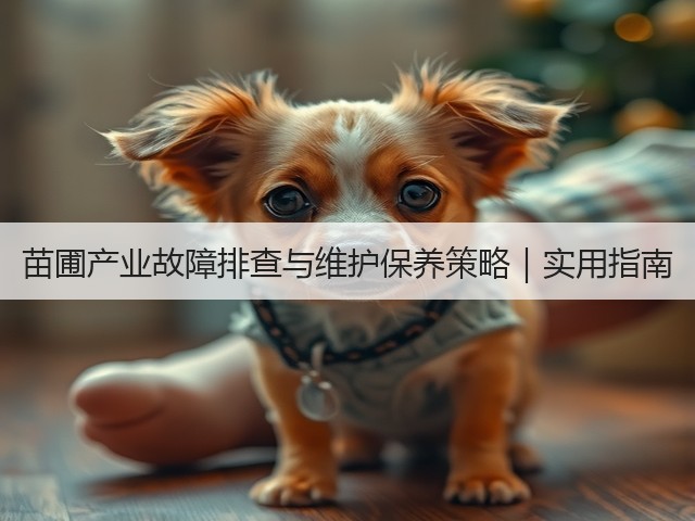 苗圃产业故障排查与维护保养策略|实用指南(图3) 苗圃产业故障排查与维护保养策略|实用指南(图3)