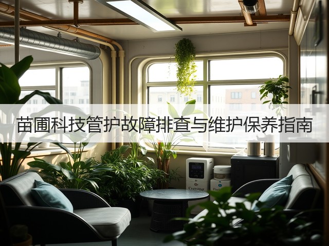 苗圃科技管护故障排查与维护保养指南(图1) 苗圃科技管护故障排查与维护保养指南(图1)