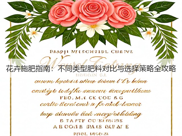 花卉施肥指南:不同类型肥料对比与选择策略全攻略(图3) 花卉施肥指南:不同类型肥料对比与选择策略全攻略(图3)